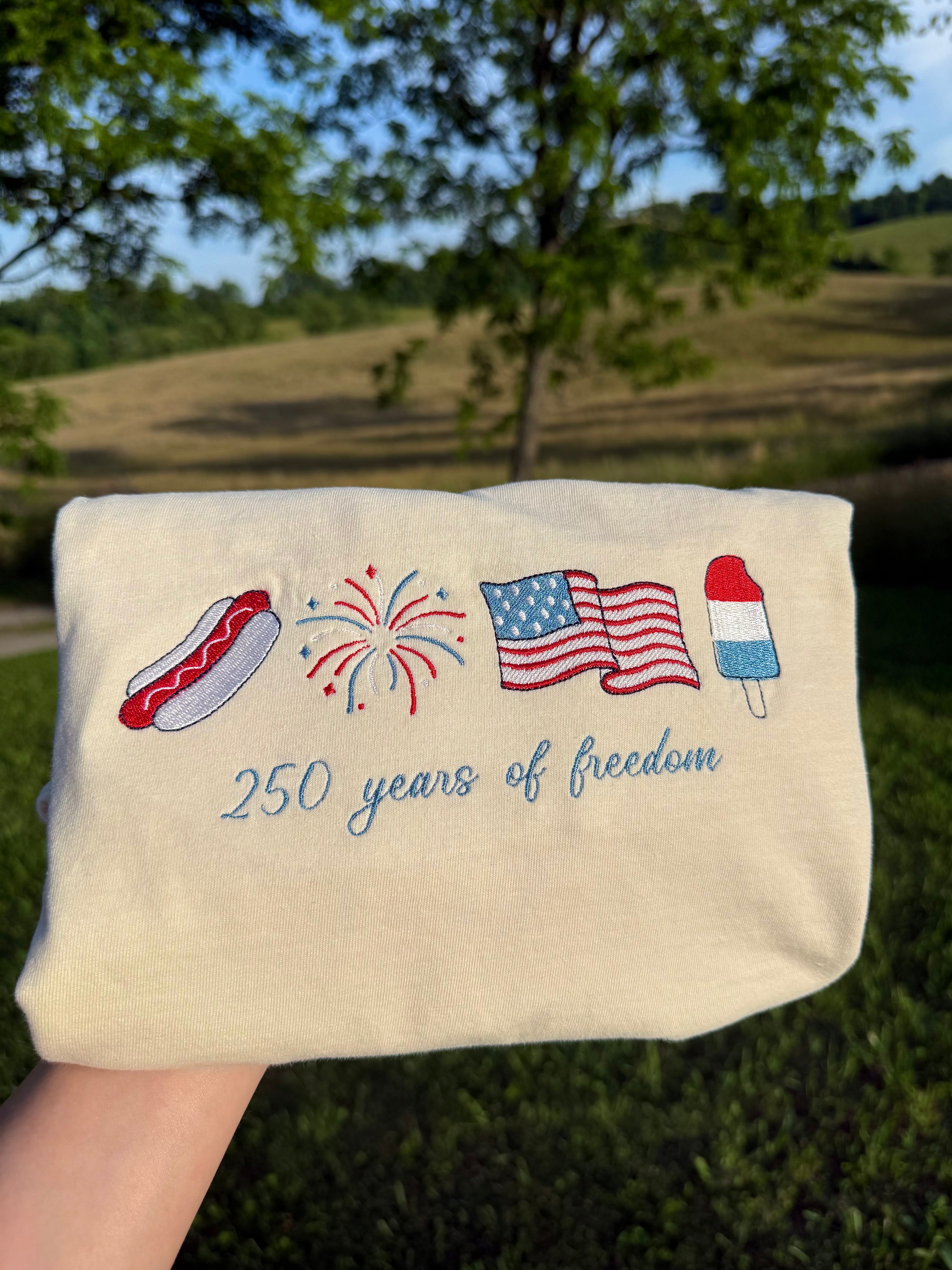 250 years of freedom t-shirt