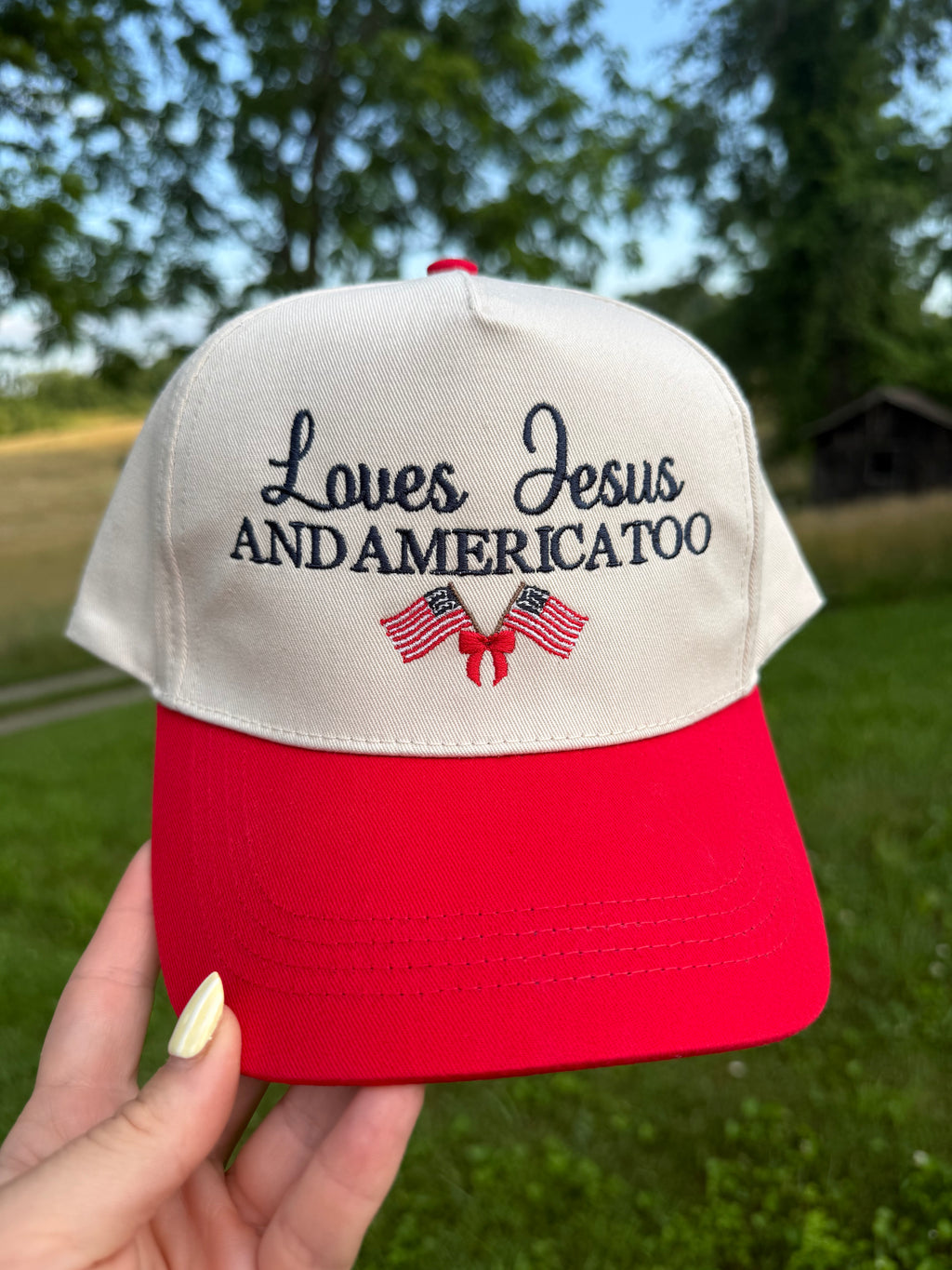 Loves Jesus and America Too Hat