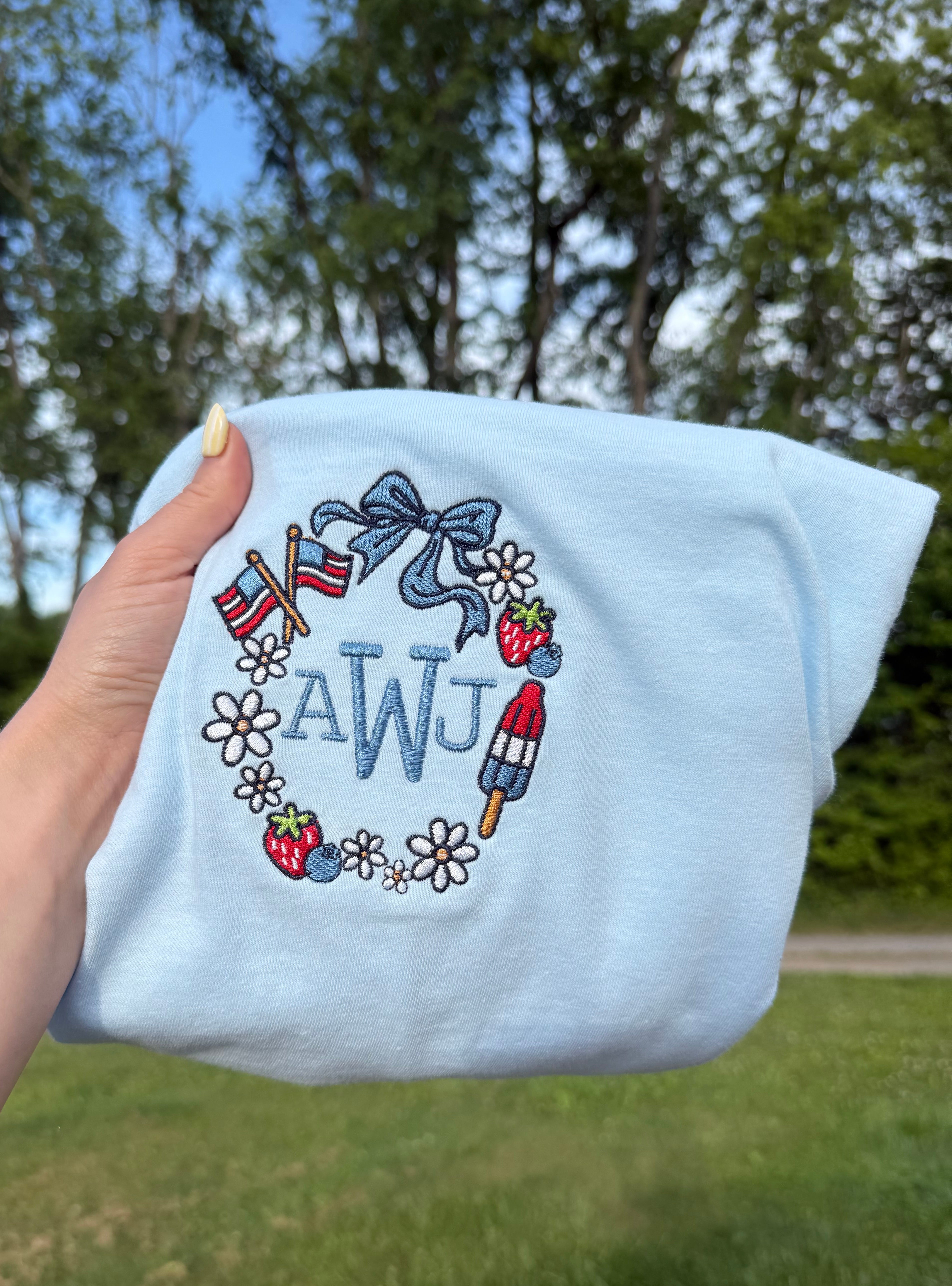 Patriotic Monogram Pocket Design