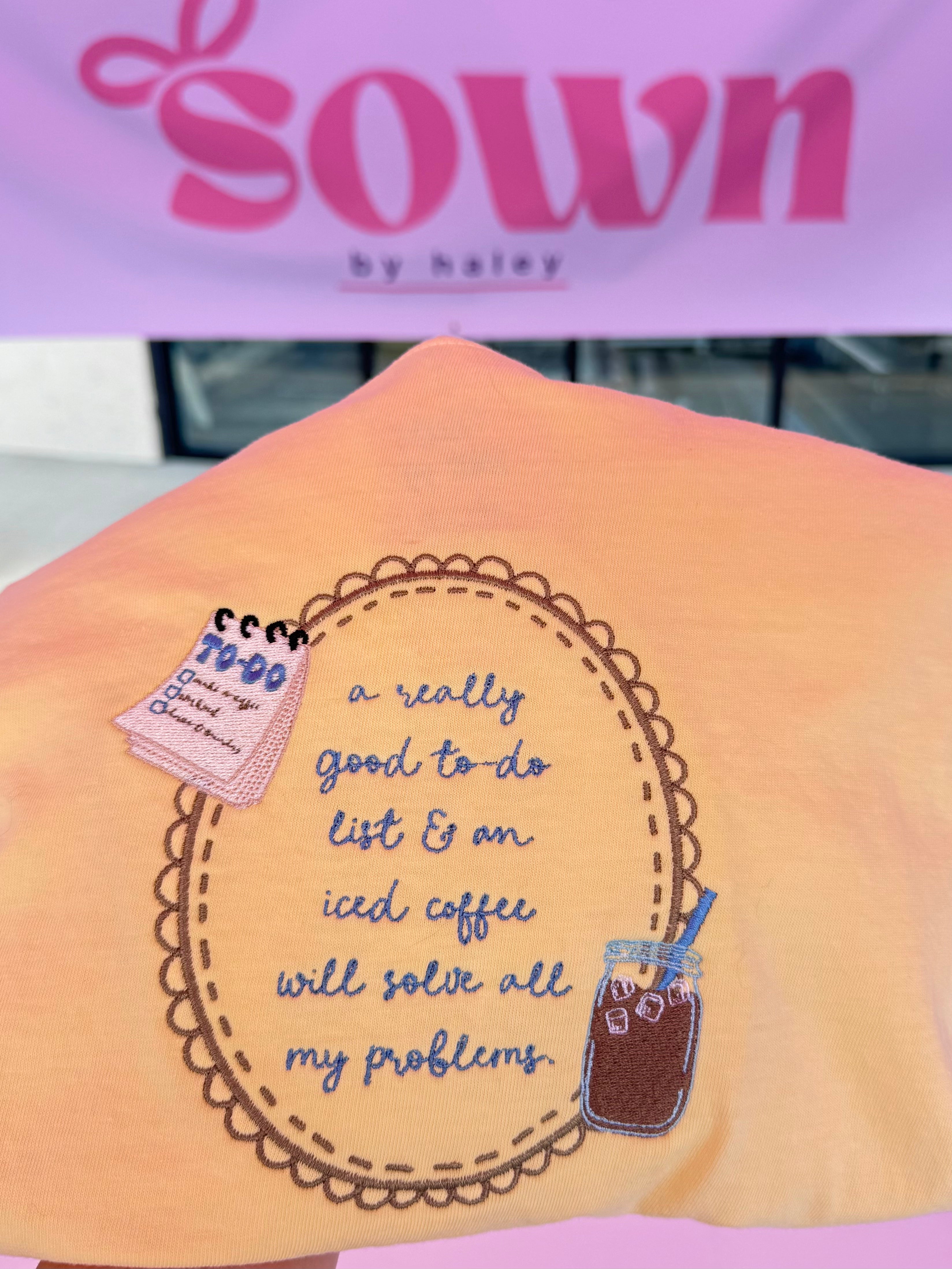 Iced Coffee To Do List Tee