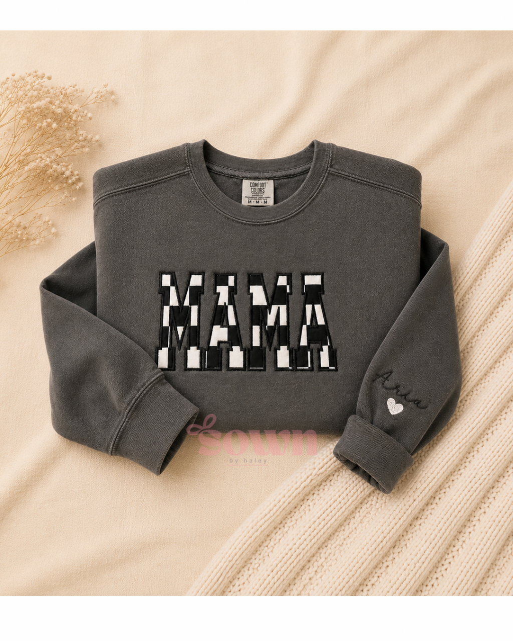 Checkered Mama Crewneck