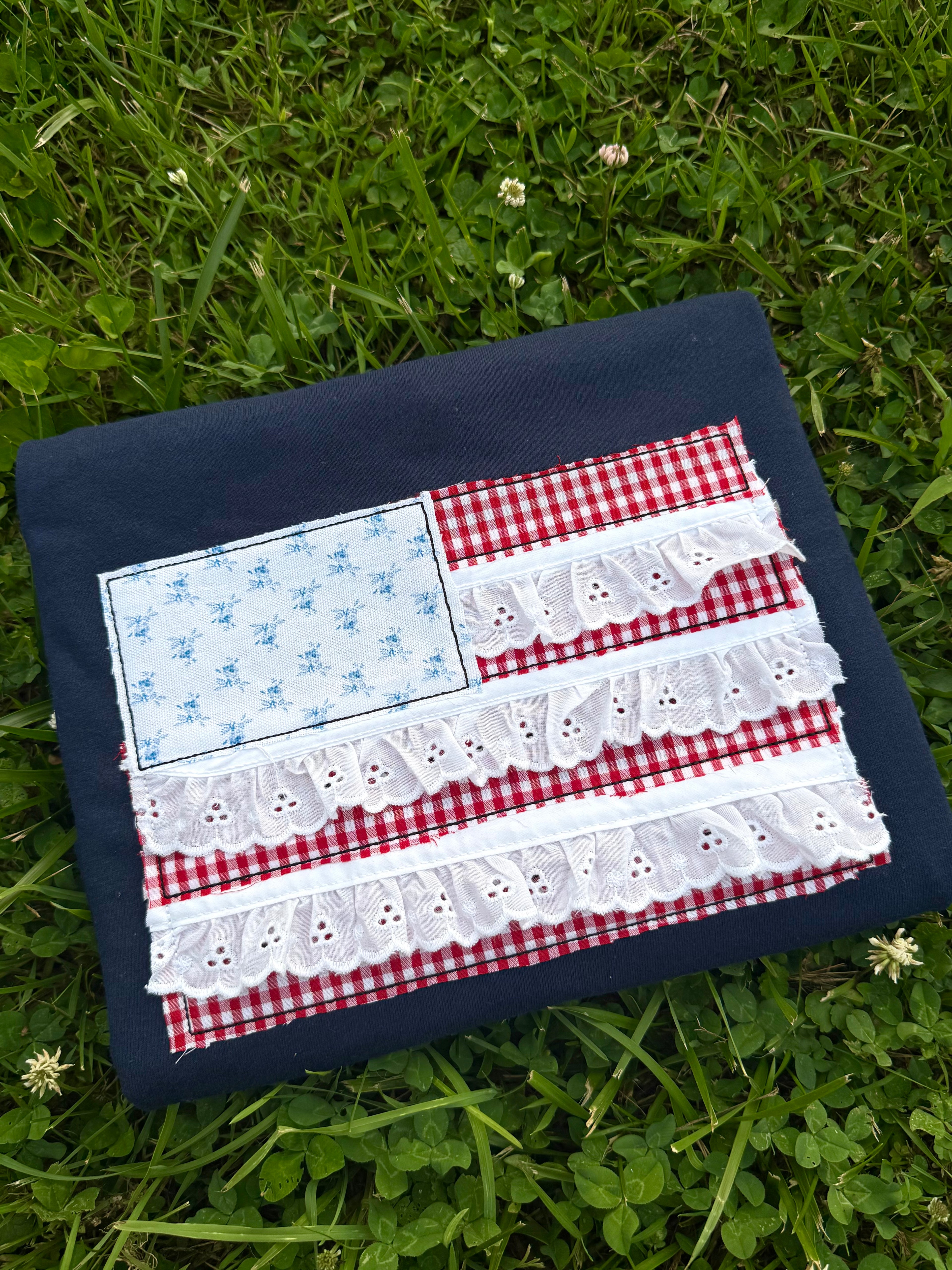 Patriotic Lace Flag Tee