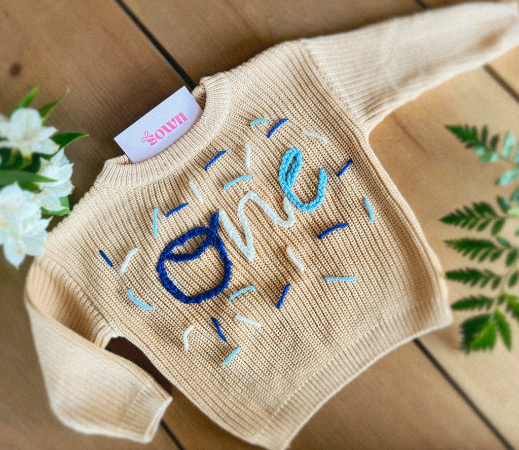 Hand Embroidered Baby Sweater
